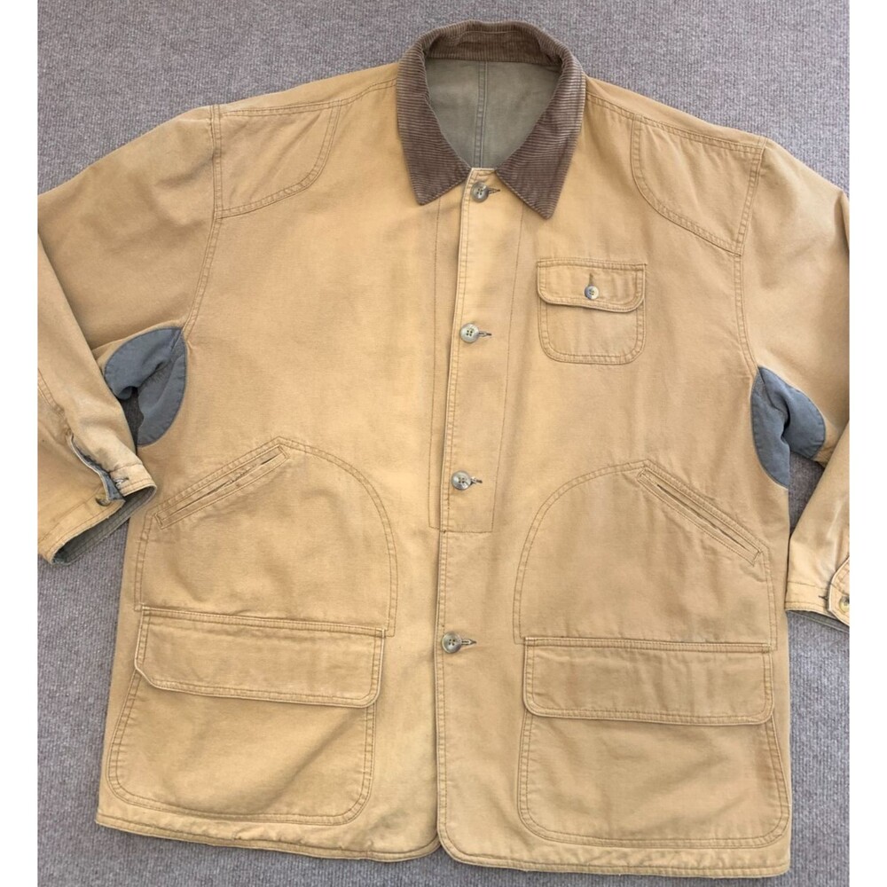 Vintage Barn Coat Mens L Chore Canvas Reversible Corduroy Cargo 90s Thornton Bay